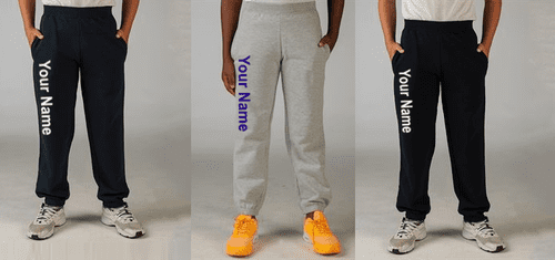 Kids Cuffed Hem Joggers with name down the leg