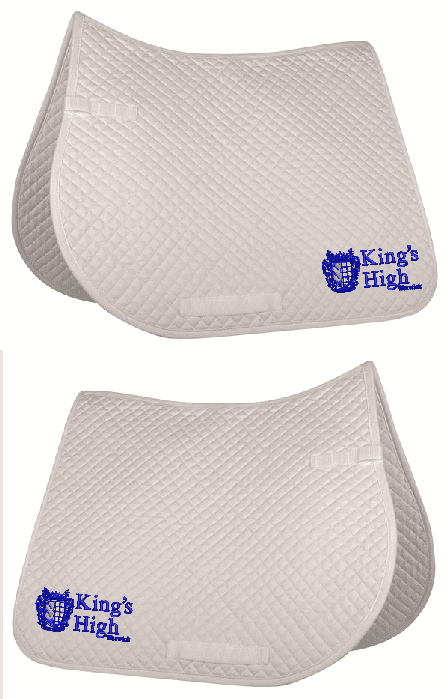 Kings High School White GP Saddlecloth (for dressage only)