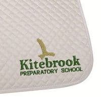 Kitebrook  embroidered white Le Meiux Close Contact Saddlecloths