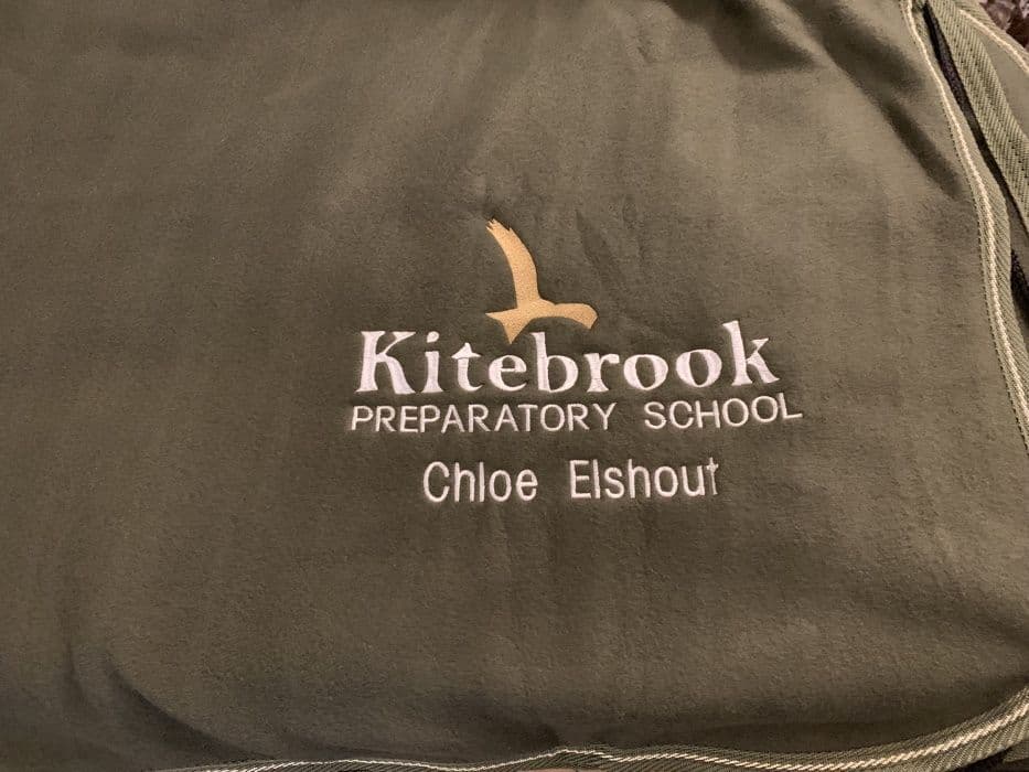 Kitebrook School Green Beautiful Quality Fleece Rug.