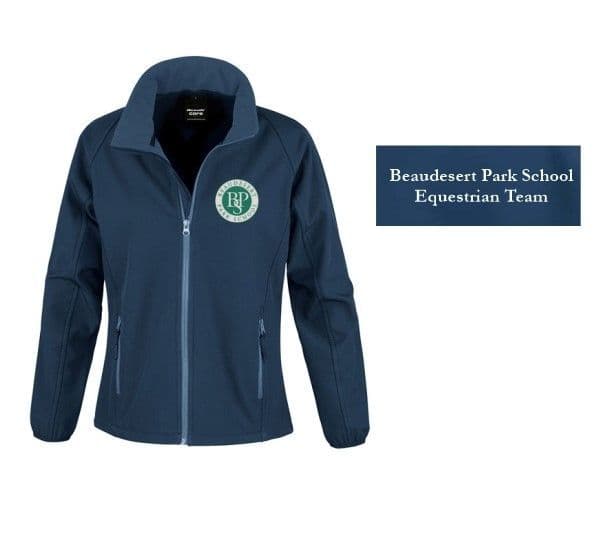 Ladies  Beaudesert Park School  Navy Softshell Jacket R231F