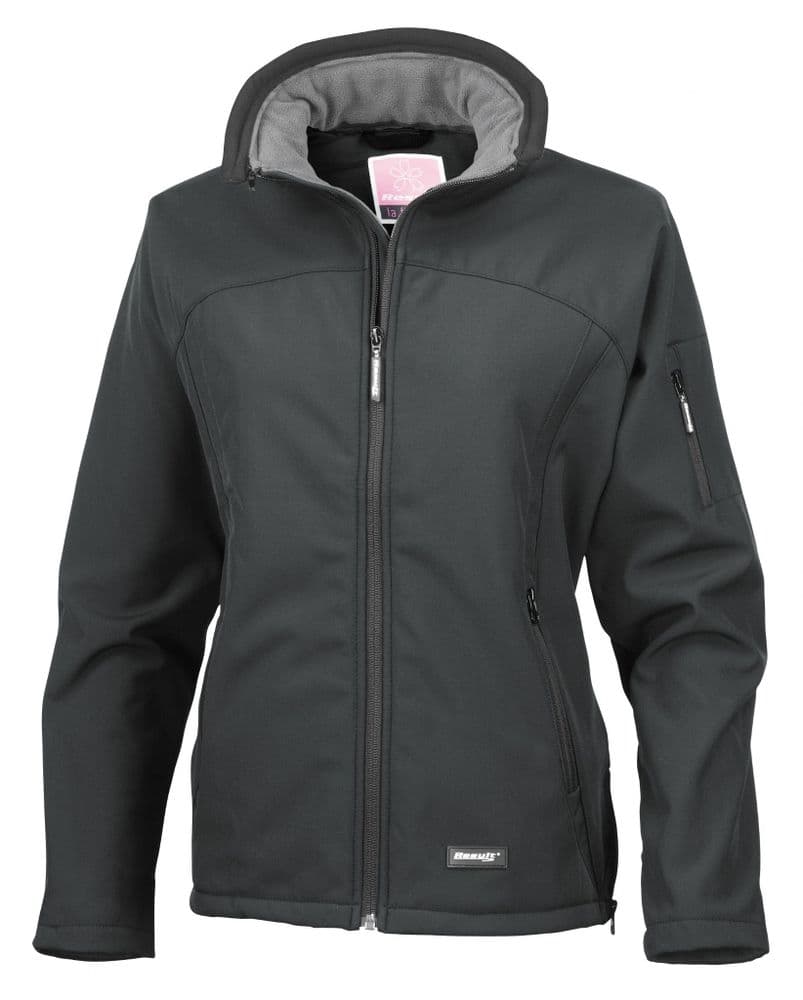 Ladies black soft shell jacket Southern Carriage Driving club