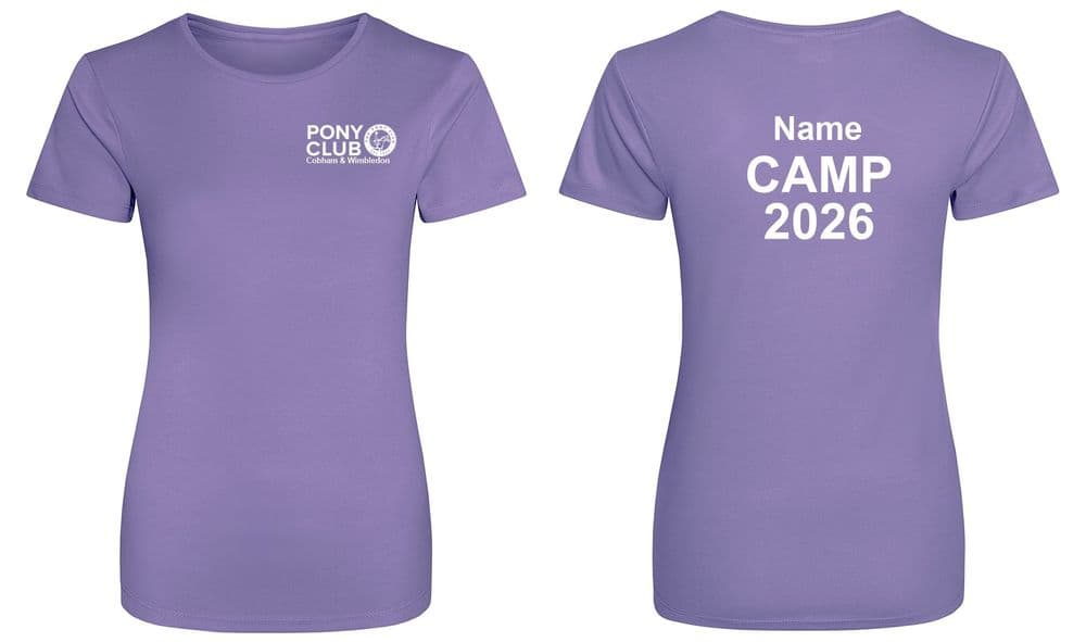 Ladies Fit Cobham & Wimbledon Pony Club "Cool" Camp T Shirts JC005