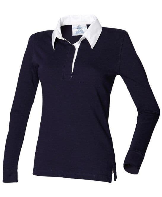 Ladies Fit EHNPC Navy Rugby Shirt