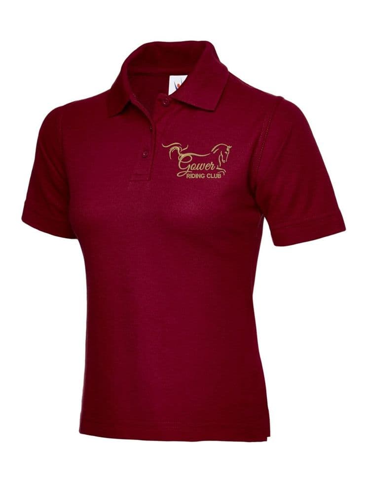 Ladies Fit Gower RC Polo shirt -Burgundy UC106