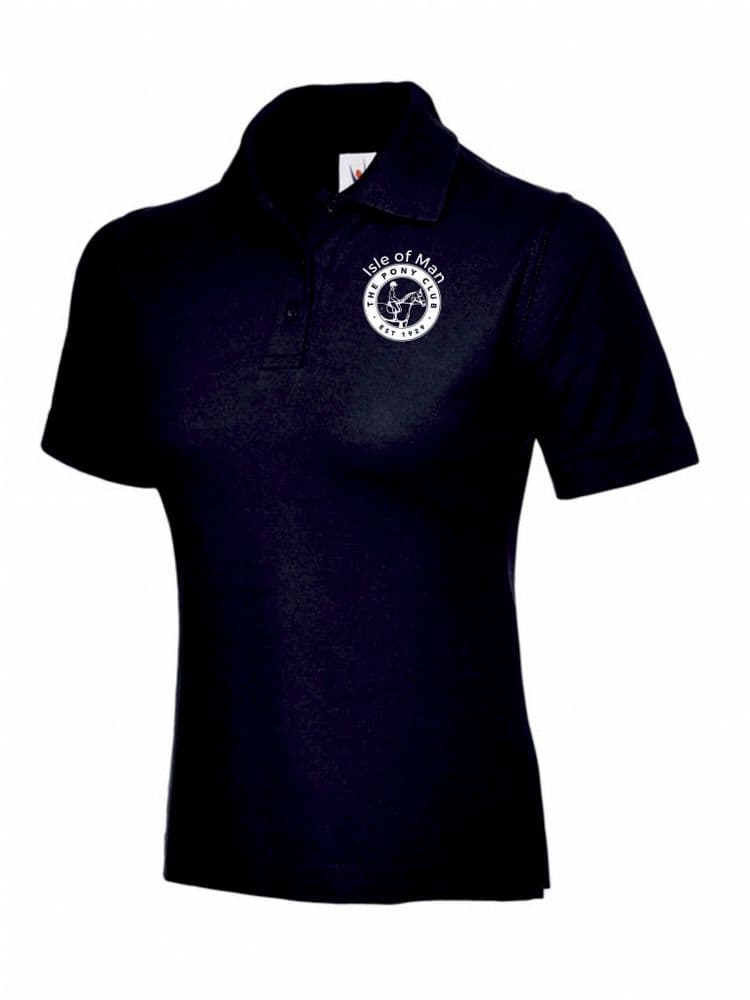 Ladies Fit Isle of Man Pony Club Polo Shirt - Black UC106