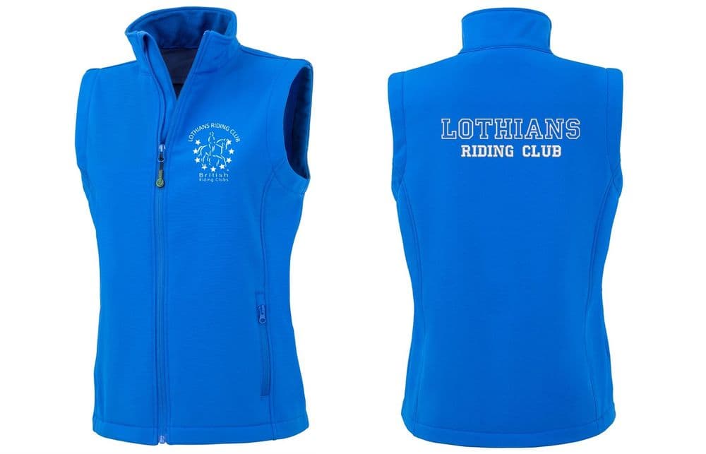 Ladies Fit Lothians RC Royal Soft-shell Gilet - RS902F