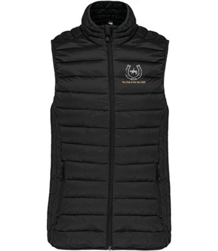 Ladies Fit Monday Riders Black Padded Gilet - KB6114