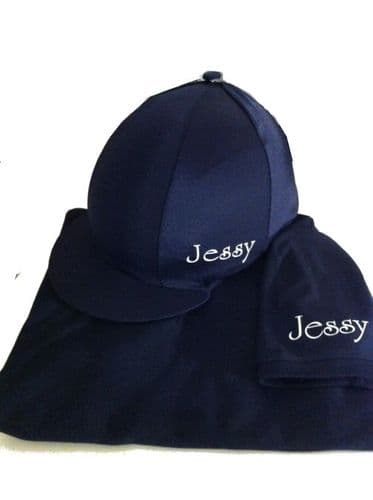 Ladies Fit Navy Blue Personalised Polo Shirt & Silk