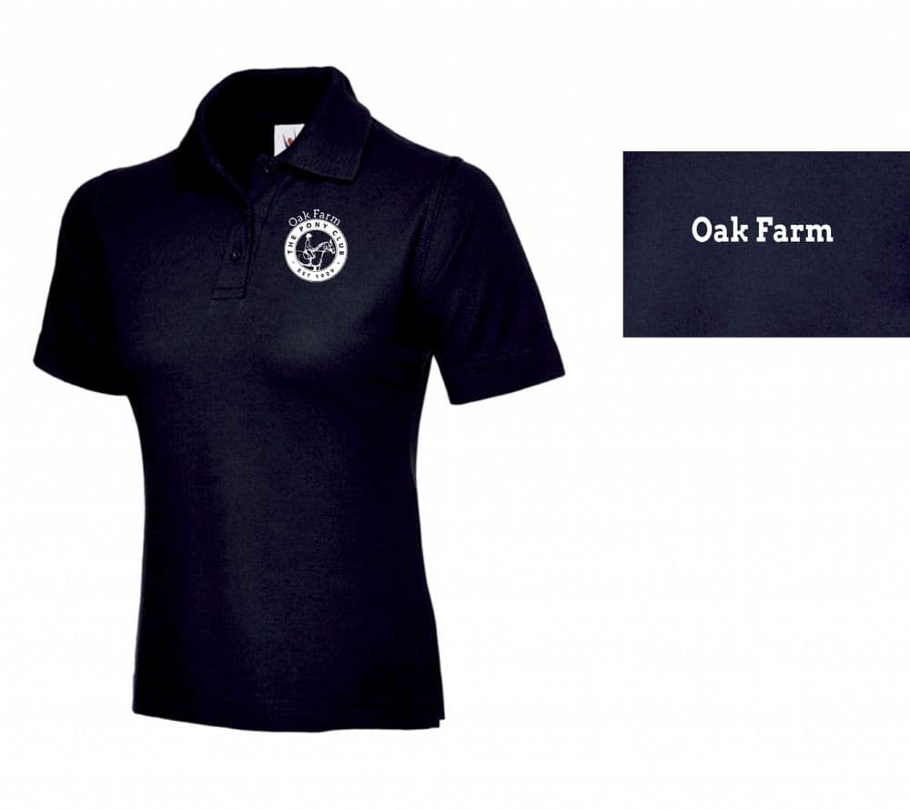 Ladies Fit Oak Farm PC Polo Shirt - Navy UC106