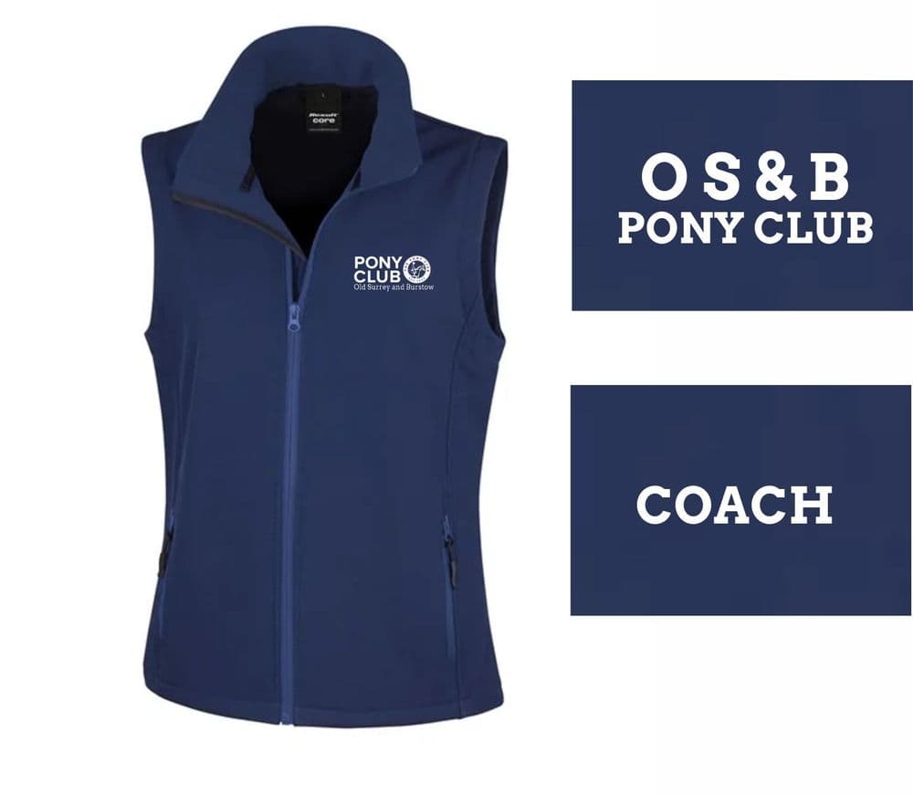 Ladies Fit Old Surrey & Burstow PC Navy Soft-shell Gilet - R232F