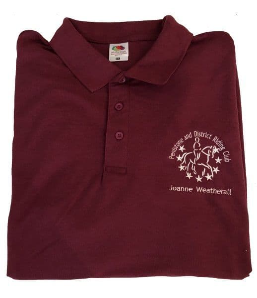 Ladies Fit Penistone and District RC Polo Shirt - Burgundy