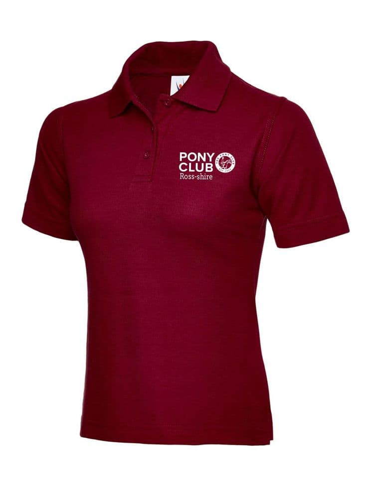 Ladies Fit Ross-shire PC Burgundy Polo Shirt - UC106