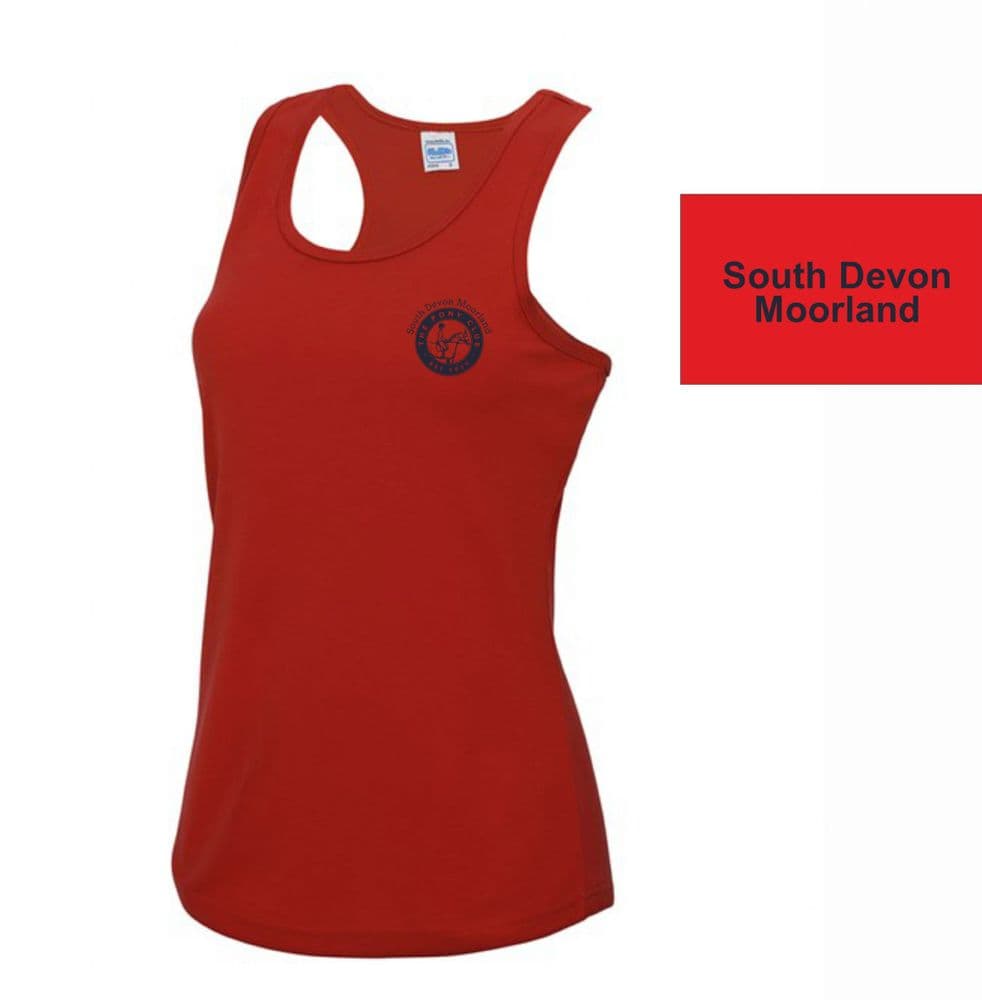 Ladies Fit South Devon Moorland Pony Club Red cool vest JC015