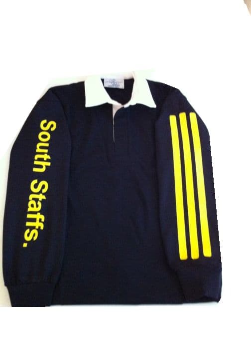 Ladies Fit South Staffs. Pony Club Navy Rugby Shirts