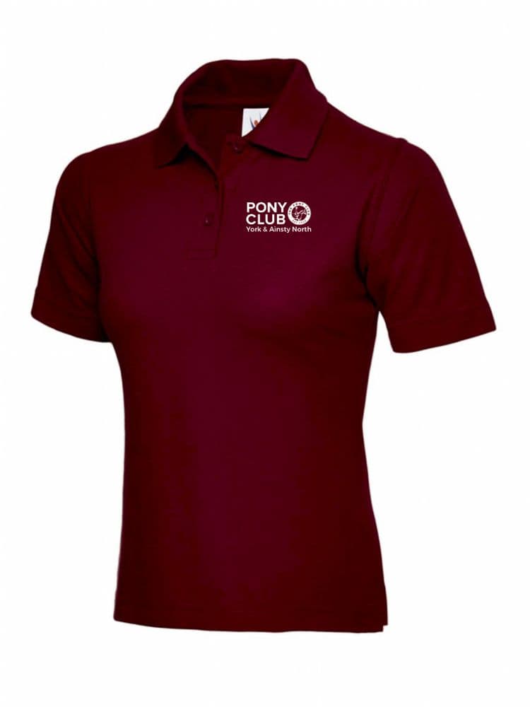 Ladies Fit York & Ainsty North Polo shirt -Burgundy UC106
