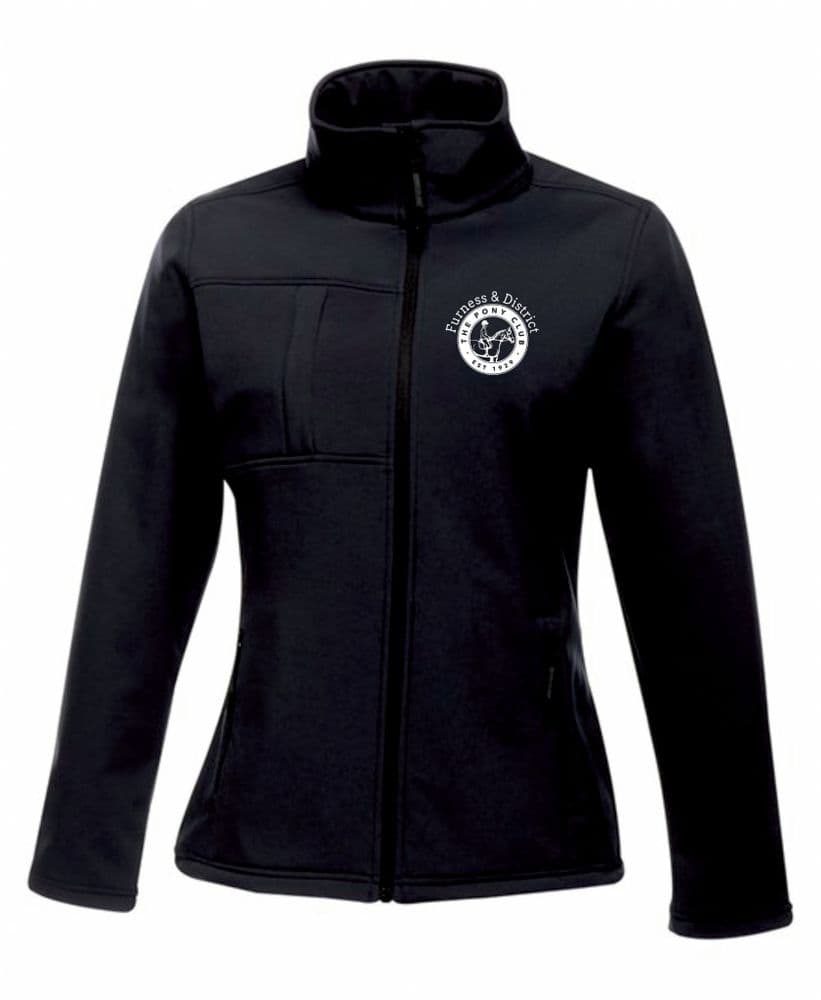 Ladies Furness & District PC navy soft shell jacket