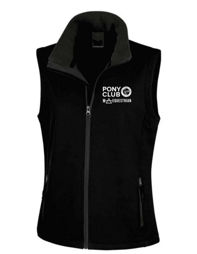 Ladies  MA Equestrian  Black Softshell Gilet - R232F