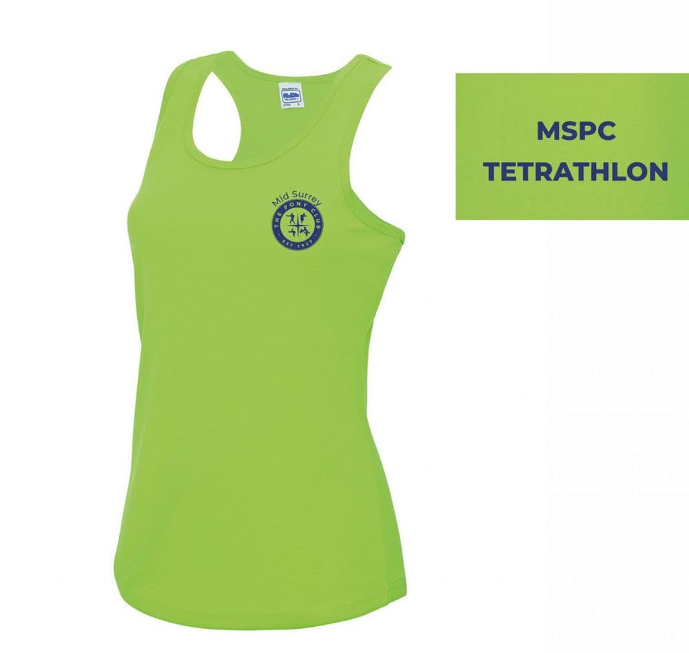 Ladies Mid Surrey Electric Green Tet 'cool' vest - JC015