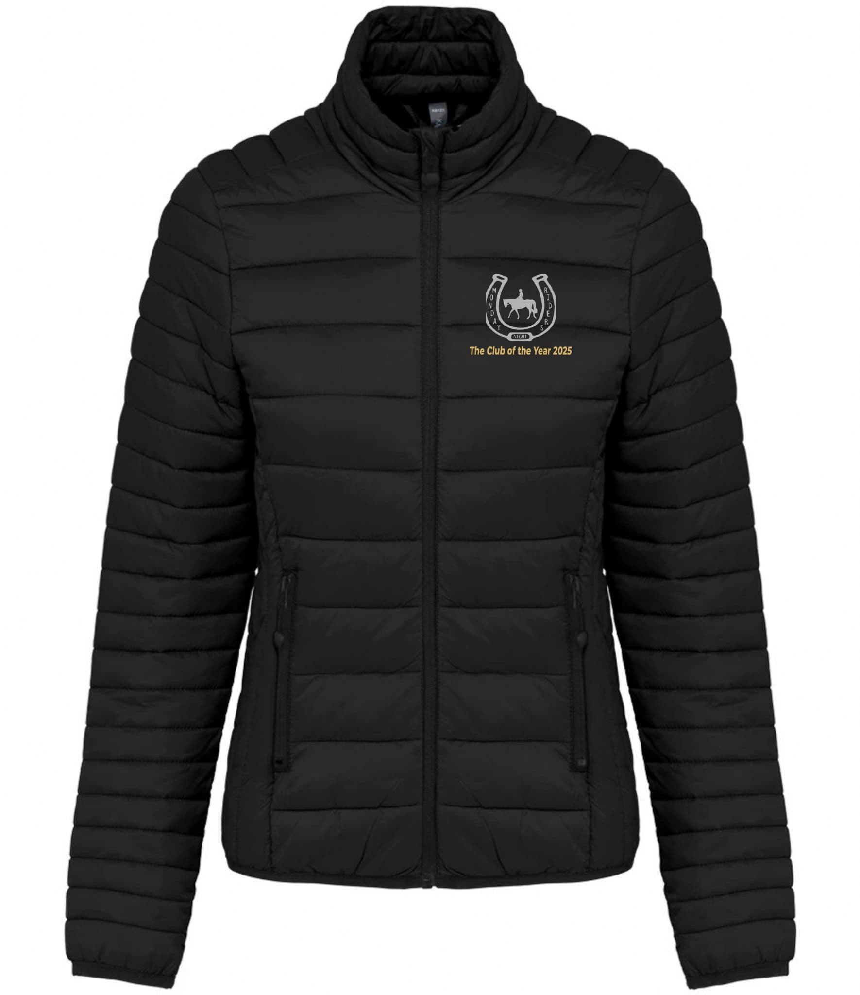 Ladies Monday Riders Black Padded Jacket - KB6121