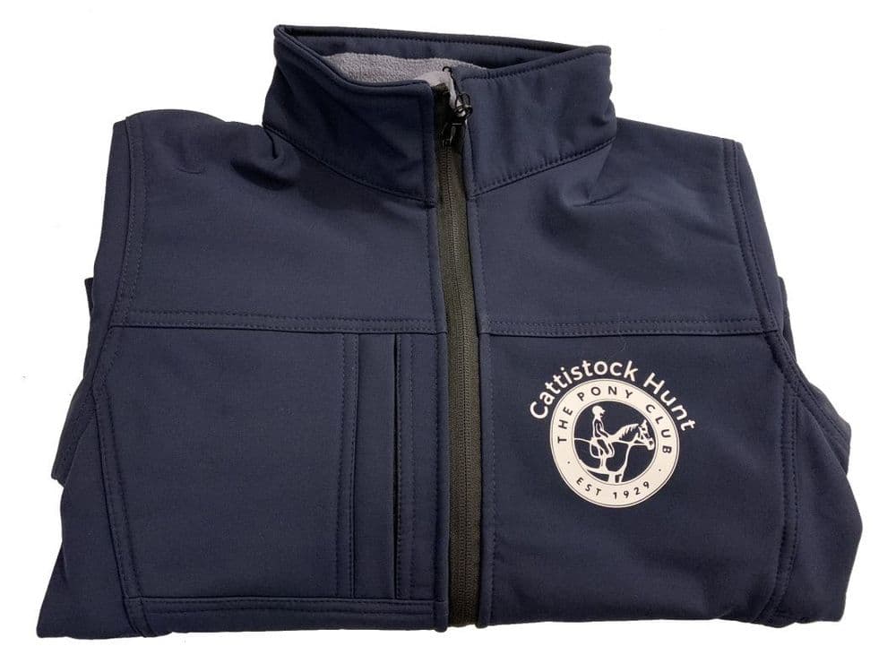 Ladies navy soft shell jacket Cattistock