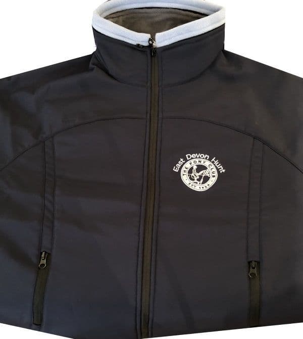 Ladies navy soft shell jacket East Devon Hunt PC