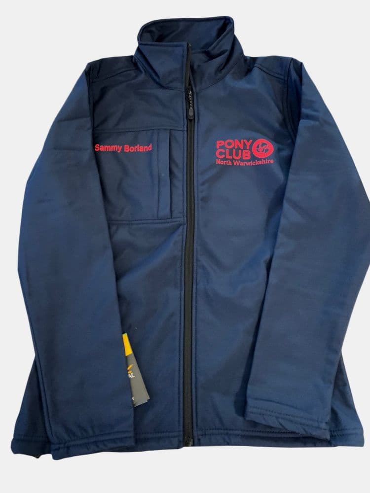 Ladies navy soft shell jacket North Warwickshire RG195