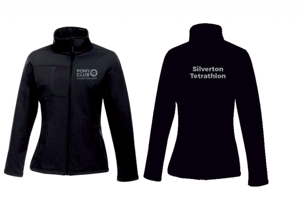 Ladies navy soft shell jacket Silverton Hunt Pony Club Rg195