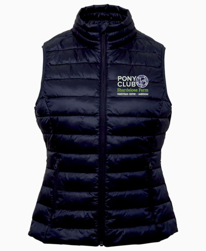 Ladies Shardeloes Farm EC Navy Padded Gilet TS31F