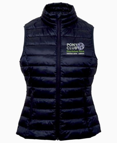 Ladies Shardeloes Farm EC Navy Padded Gilet TS31F