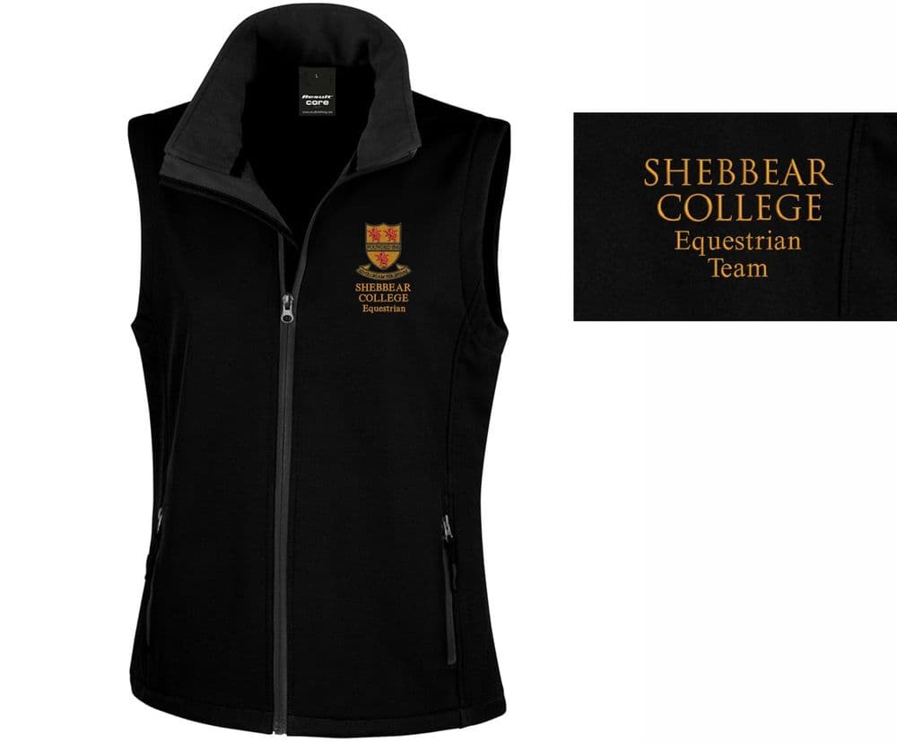 Ladies Shebbear Black Softshell Gilet - RS232F