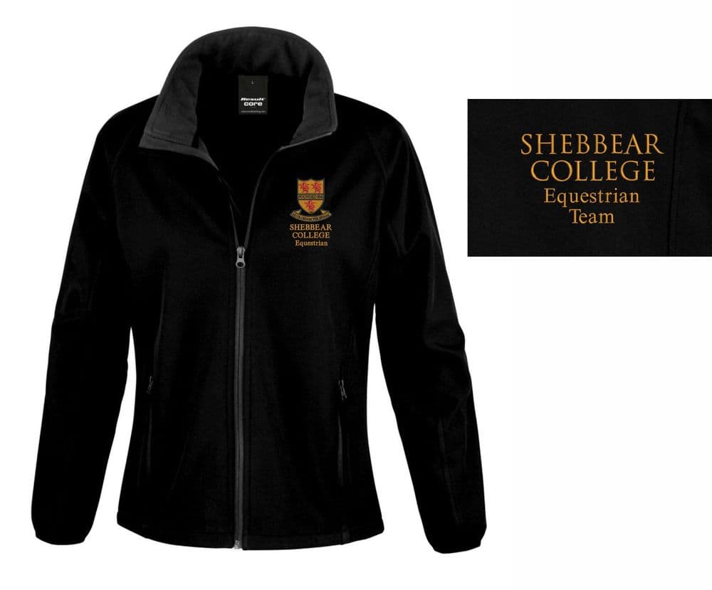 Ladies Shebbear Black Softshell Jacket - R231F