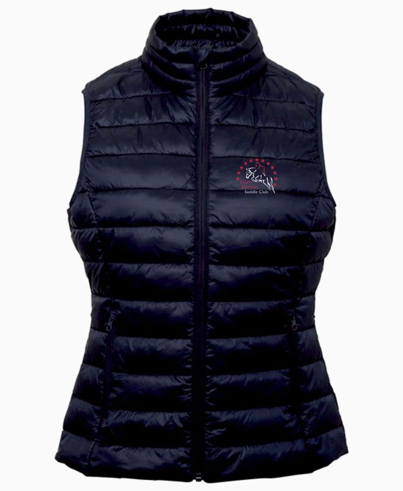 Ladies South Durham SC Navy Padded Gilet TS31F