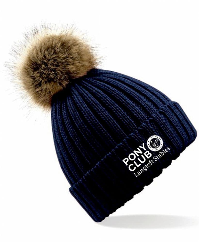 Langtoft Stables PC Faux Fur beanie.