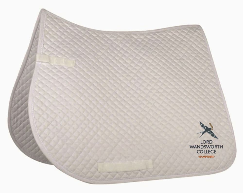 Lord Wandsworth College Dressage white saddlecloth