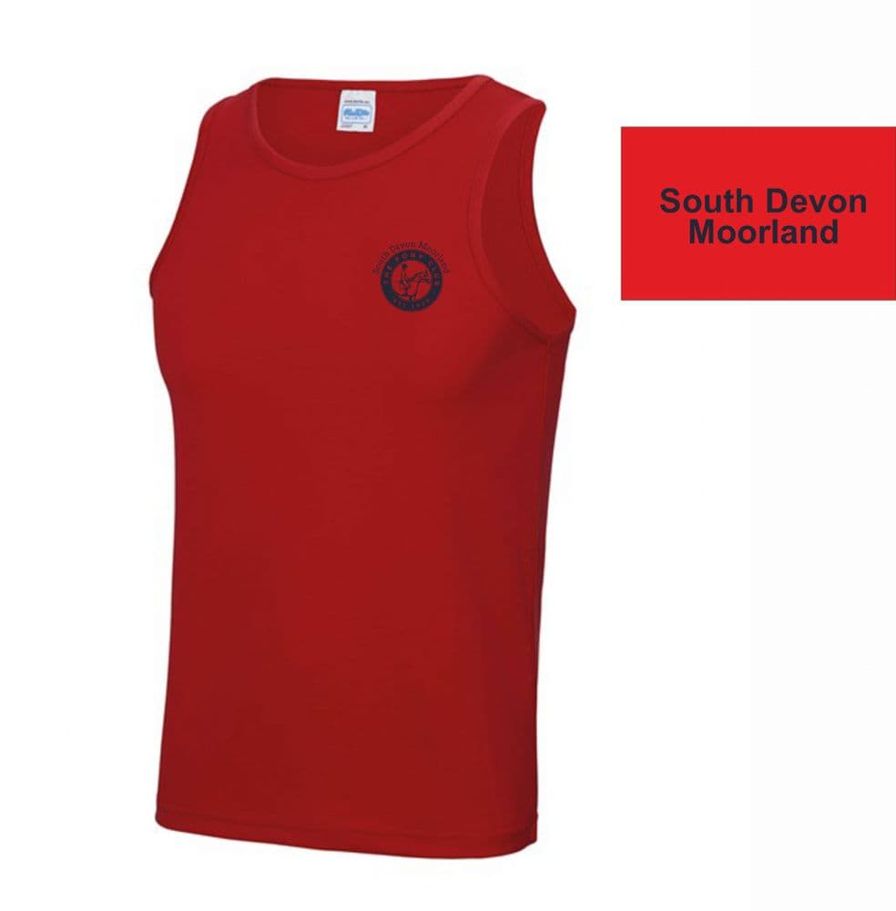 Men's South Devon Moorland Pony Club Red  cool vest JC007