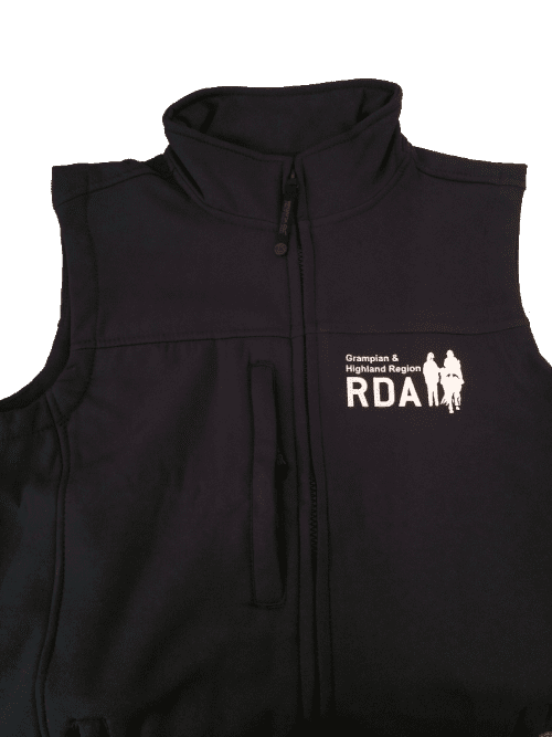 Mens Grampian and Highland RDA Navy Flux Softshell Bodywarmer