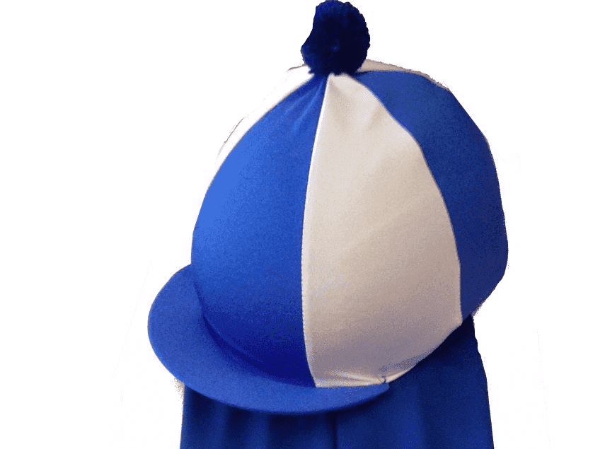 Mid Devon  Royal/White Lycra Hat Silk