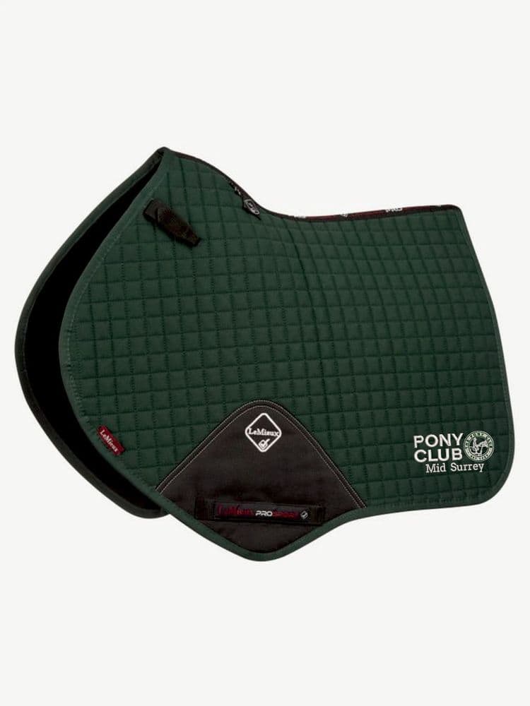 Mid Surrey Pony Club LeMieux hunter green Close Contact Saddlecloths