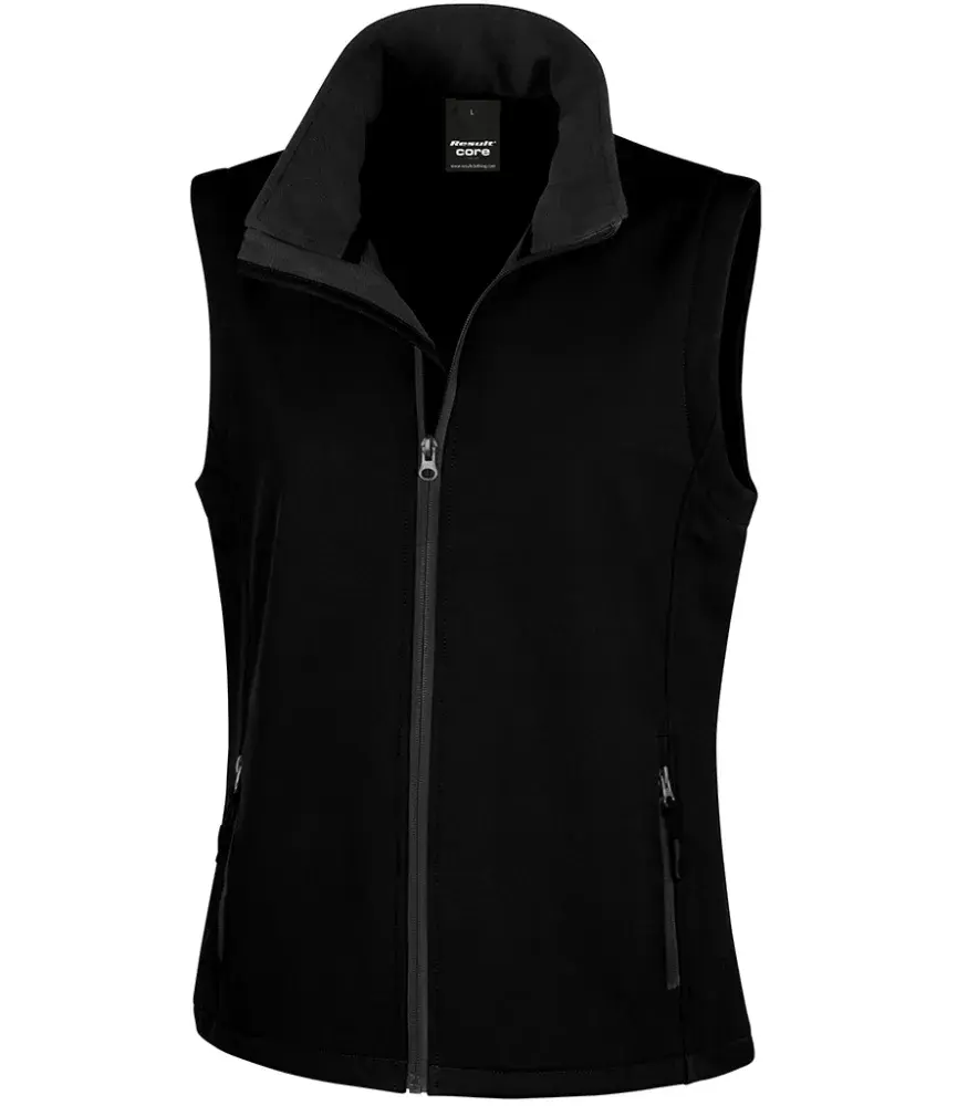 Monday Riders  Black Ladies Softshell Gilet R232F