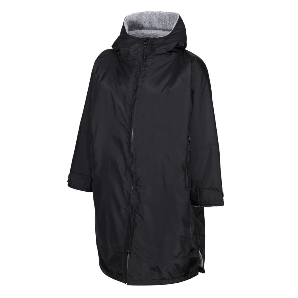 Monday Riders Black Weatherproof Warm Long Fleece Lined Winter Coat/Robe