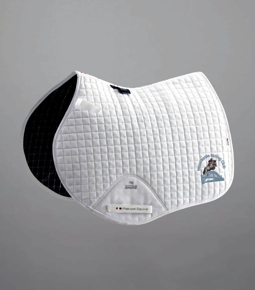 Newcastle RC Premier Equine  White Close Contact Saddlecloths