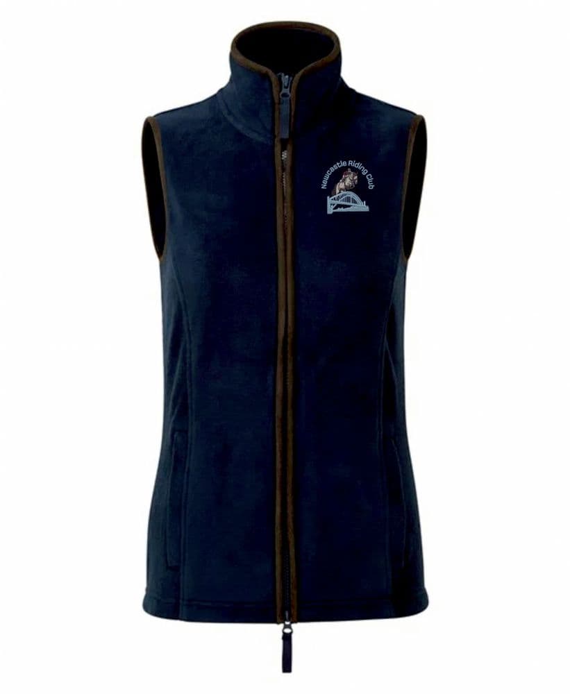 Newcastle Riding Club Navy  Ladies Fleece Gilets PR804