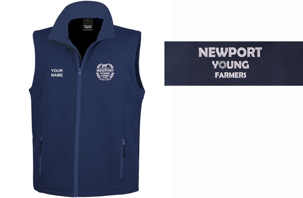Newport Farmers Navy R232M Softshell Gilet