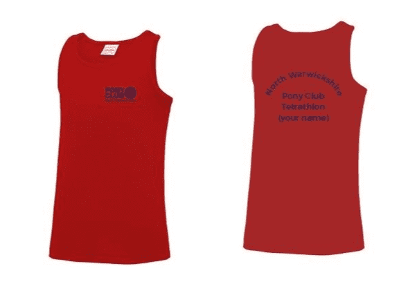 North Warwickshire Red Childrens Tet running vest JC07j