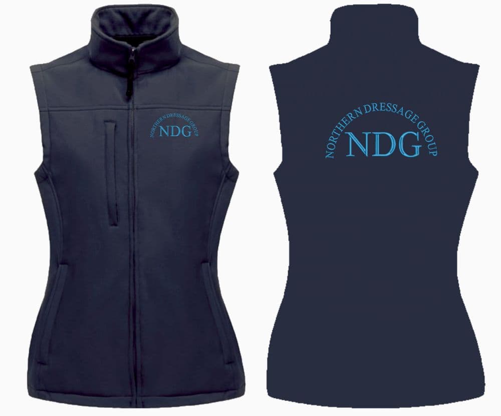 Northern Dressage Group Ladies Navy Softshell Gilets