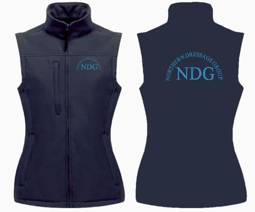 Northern Dressage Group Ladies Navy Softshell Gilets