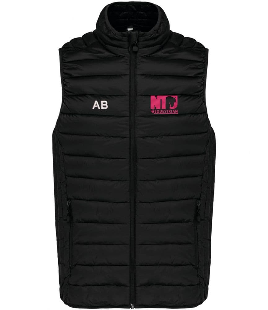 Nottingham Trent University Black Padded Gilet - KB6113
