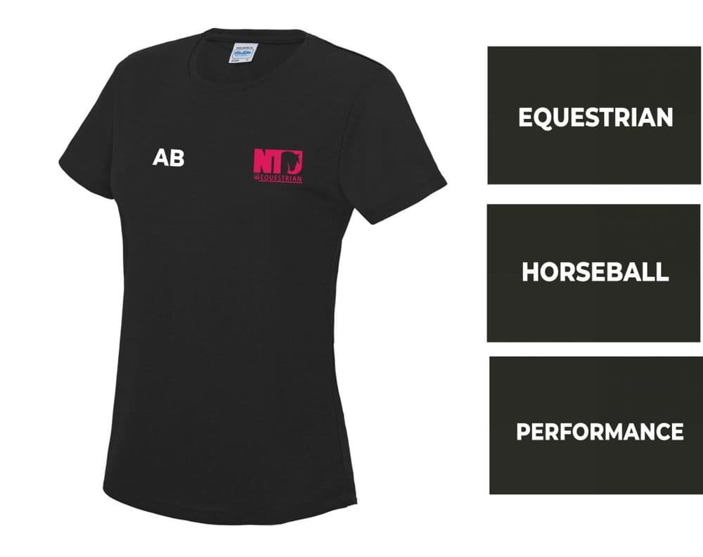 Nottingham Trent University Ladies Black Cool T-shirt - JC005