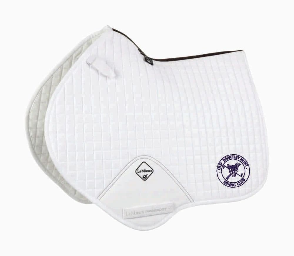 OBH  embroidered white Le Mieux Close Contact Saddlecloths
